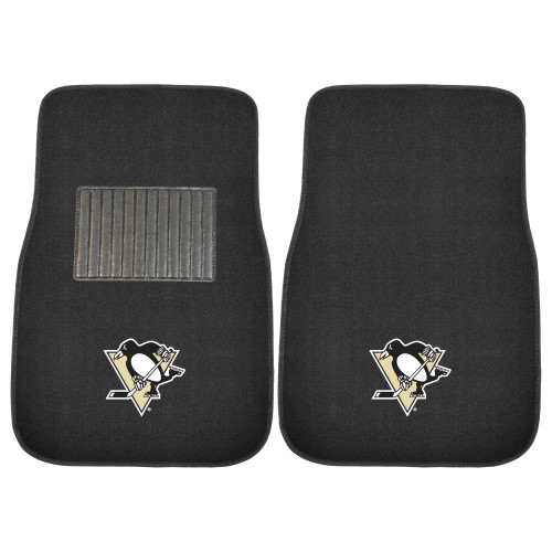 NHL - Pittsburgh Penguins 2-pc Embroidered Car Mat Set 17"x25.5"