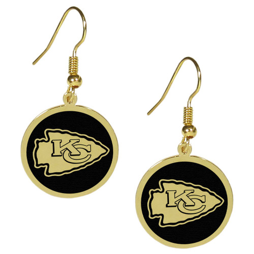 Kansas City Chiefs Gold Tone Earrings