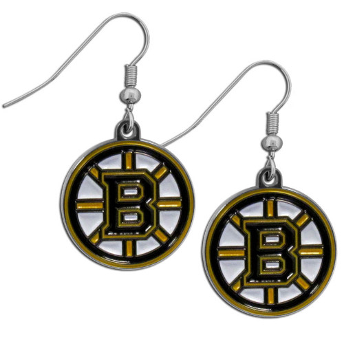 Boston Bruins® Chrome Dangle Earrings