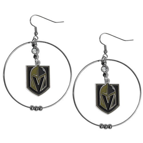 Las Vegas Golden Knights® 2 Inch Hoop Earrings