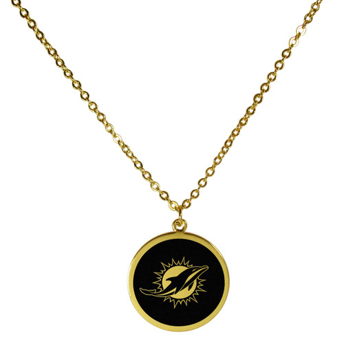 Miami Dolphins Gold Tone Necklace