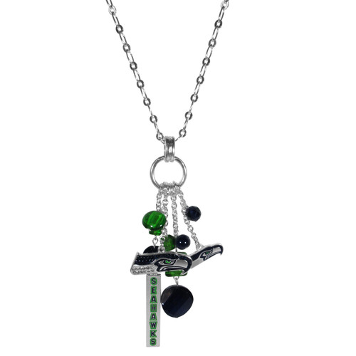 Seattle Seahawks Cluster Necklace