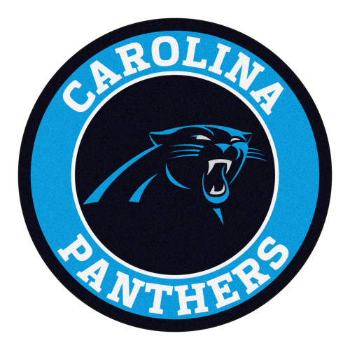 Carolina Panthers Roundel Mat Panther Primary Logo Black