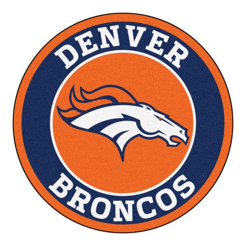 Denver Broncos Roundel Mat Bronco Head Primary Logo Navy