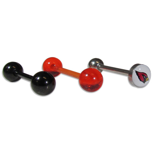 Arizona Cardinals 3 pk Tongue Rings