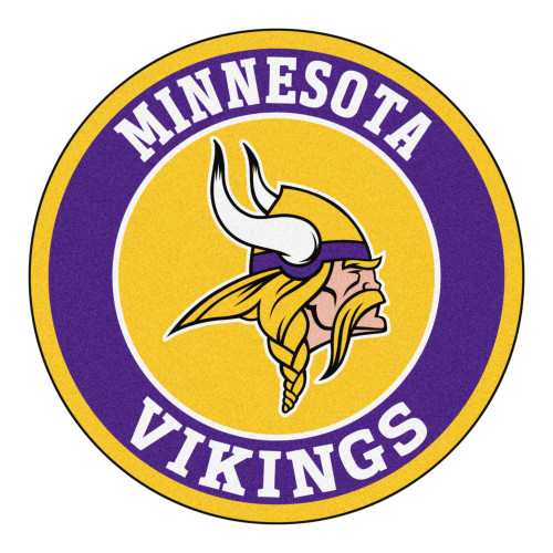 Minnesota Vikings Roundel Mat Viking Head Primary Logo Purple