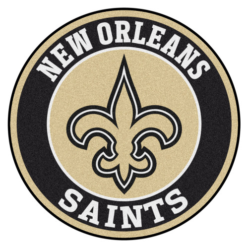 New Orleans Saints Roundel Mat Fleur-de-lis Primary Logo Black