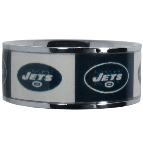 New York Jets Steel Inlaid Ring Size 12