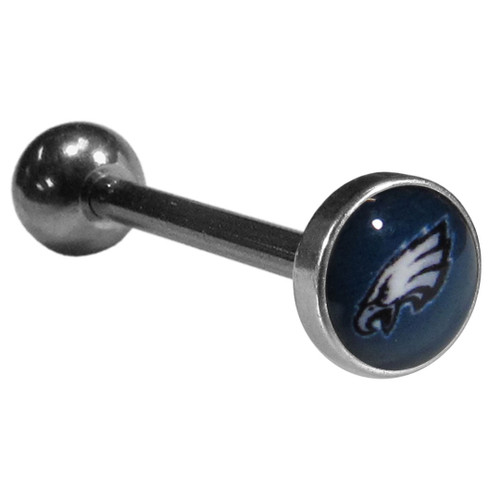 Philadelphia Eagles Inlaid Barbell Tongue Ring