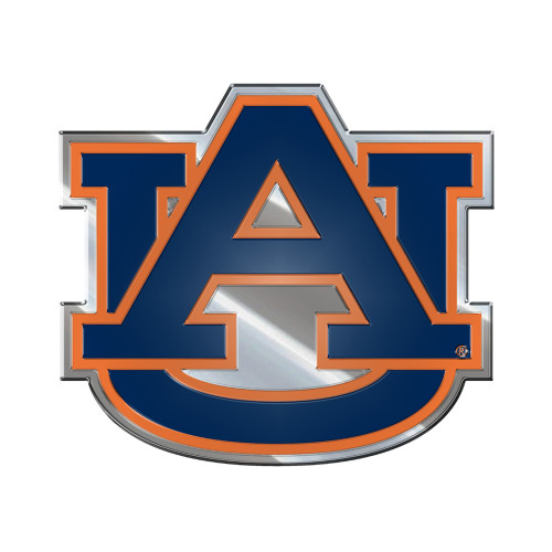 Auburn University - Auburn Tigers Embossed Color Emblem AU Primary Logo Blue & Orange