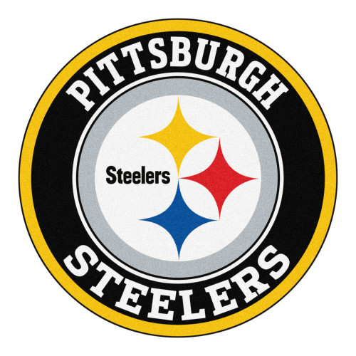 Pittsburgh Steelers Roundel Mat Steeler Primary Logo Black