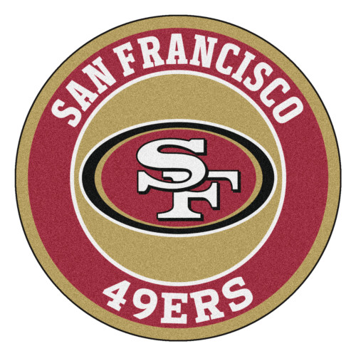 San Francisco 49ers Roundel Mat Oval SF Primary Logo Red