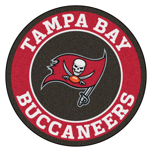 Tampa Bay Buccaneers Roundel Mat Pirate Flag Primary Logo Gray