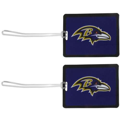 Baltimore Ravens Vinyl Luggage Tag, 2pk