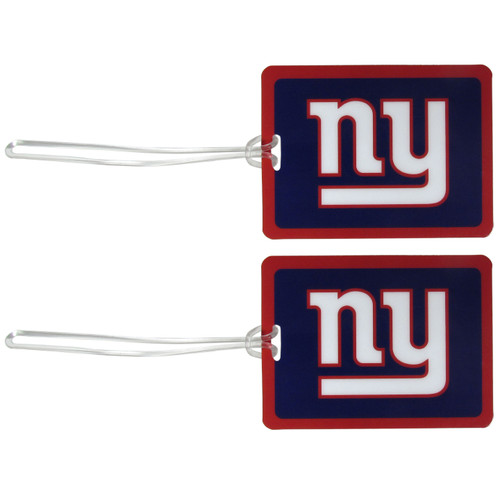 New York Giants Vinyl Luggage Tag, 2pk