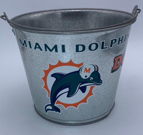 Miami Dolphins 5 Quart Pail Ice Bucket