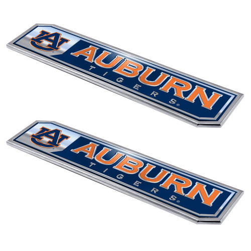 Auburn University - Auburn Tigers Embossed Truck Emblem 2-pk Primary Logo & Wordmark Blue