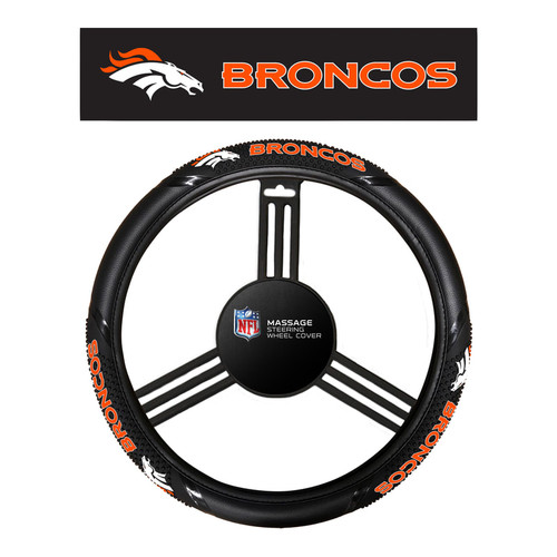 Denver Broncos Steering Wheel Cover Massage Grip Style