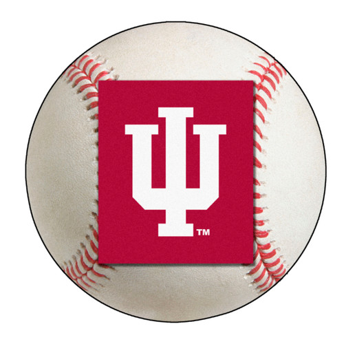 Indiana University - Indiana Hooisers Baseball Mat IU Trident Primary Logo White