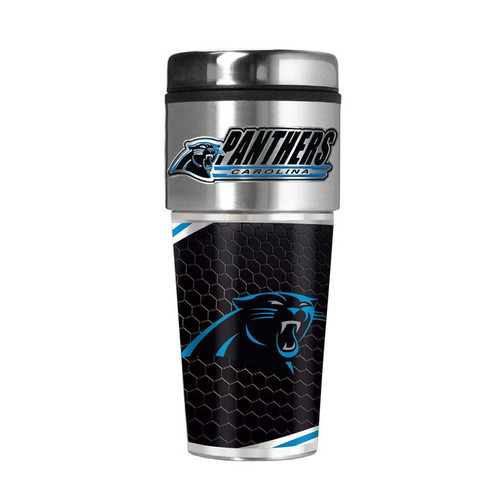 Carolina Panthers 16 oz. Travel Tumbler with Metallic Graphics