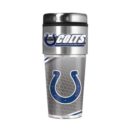 Indianapolis Colts 16 oz. Travel Tumbler with Metallic Graphics