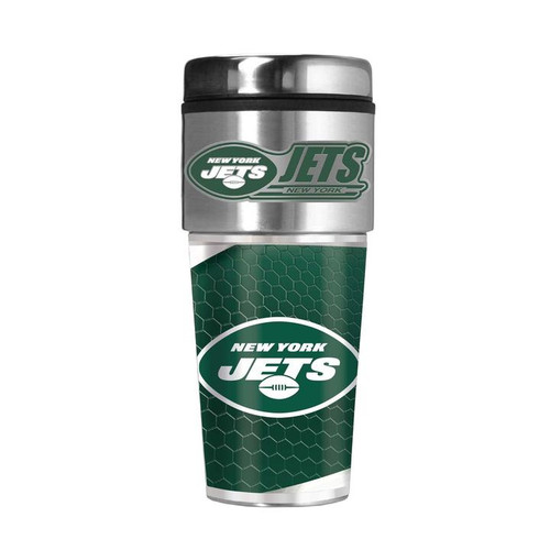 New York Jets 16 oz. Travel Tumbler with Metallic Graphics