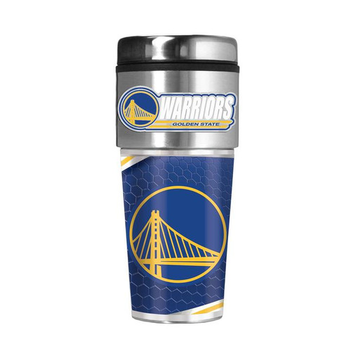 Golden State Warriors 16 oz. Travel Tumbler with Metallic Graphics