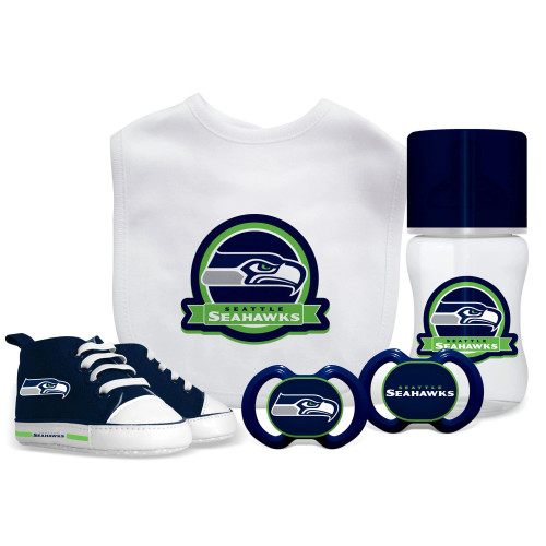 Seattle Seahawks 5 Piece Baby Shower Gift Set