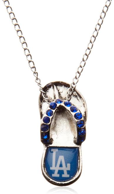 Los Angeles Dodgers Crystal Flip Flop Necklace