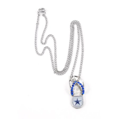 Dallas Cowboys Crystal Flip Flop Necklace