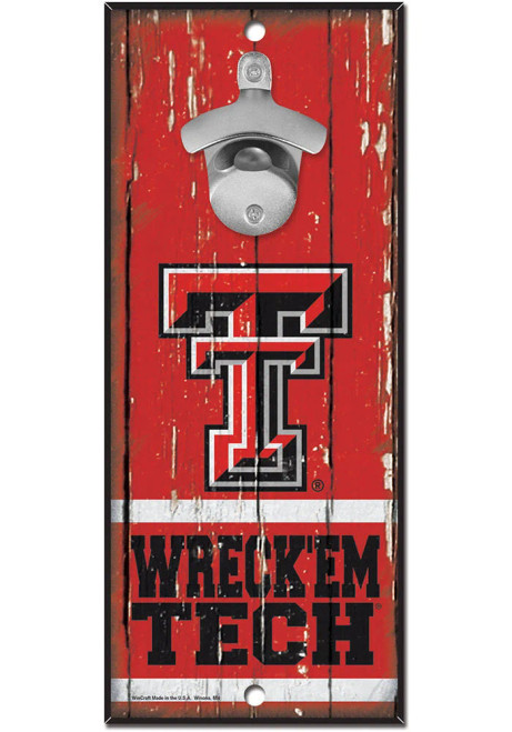 Texas Tech Red Raiders Sign Wood 5x11 Bottle Opener