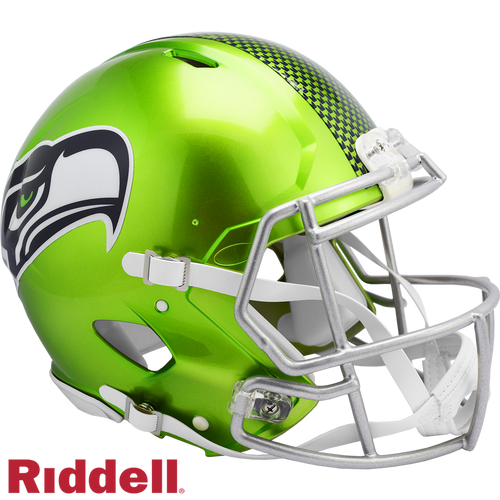 Seattle Seahawks Helmet Riddell Authentic Full Size Speed Style FLASH Alternate