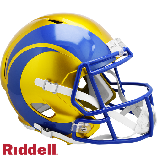 Los Angeles Rams Helmet Riddell Replica Full Size Speed Style FLASH Alternate