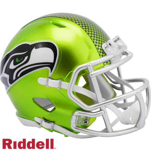 Seattle Seahawks Helmet Riddell Replica Mini Speed Style FLASH Alternate