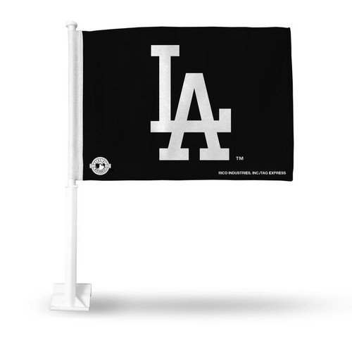 MLB Rico Industries Los Angeles Dodgers Black Car Flag