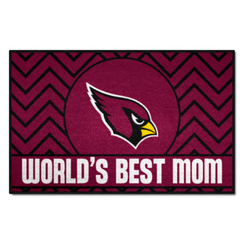 Arizona Cardinals Starter Mat - World's Best Mom Cardinals Primary Logo Red