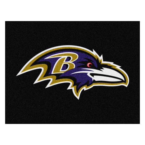 Baltimore Ravens All-Star Mat Ravens Primary Logo Black