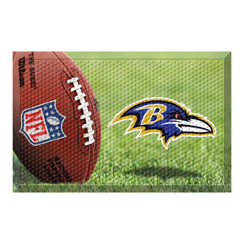 Baltimore Ravens Scraper Mat Raven Head Primary Logo Photo