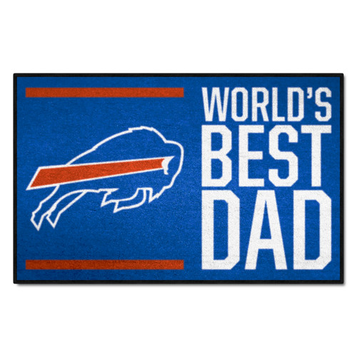 Buffalo Bills Starter Mat - World's Best Dad Bills Primary Logo Blue