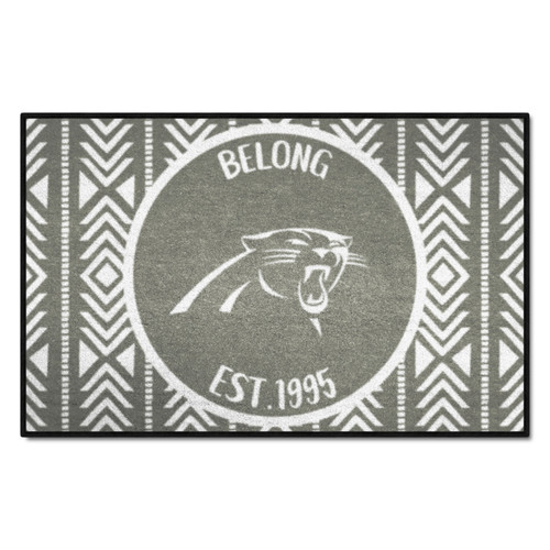 Carolina Panthers Southern Style Starter Mat Panther Primary Logo Gray