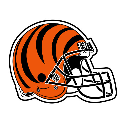 Cincinnati Bengals Mascot Mat - Helmet Striped B Priamry Logo Black