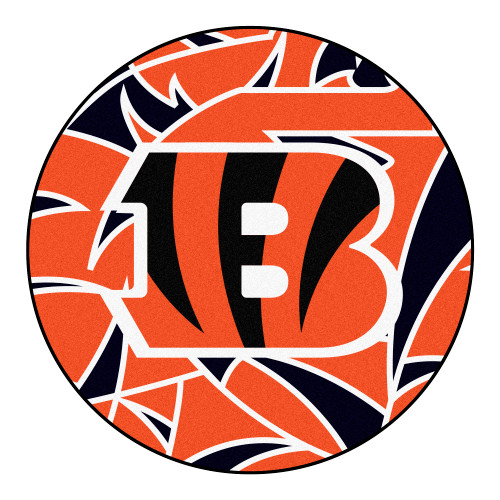 Cincinnati Bengals NFL x FIT Roundel Mat NFL x FIT Pattern & Team Primary Logo Pattern