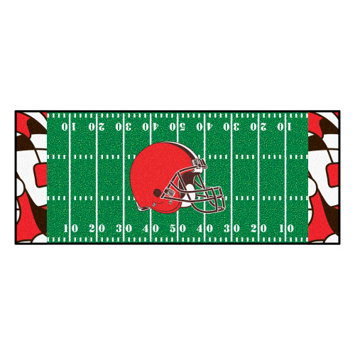 Cleveland Browns NFL x FIT Football Field Runner NFL x FIT Pattern & Team Primary Logo Pattern