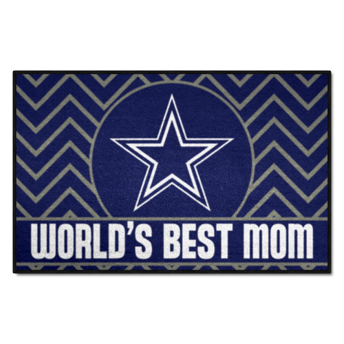 Dallas Cowboys Starter Mat - World's Best Mom Cowboys Primary Logo Navy