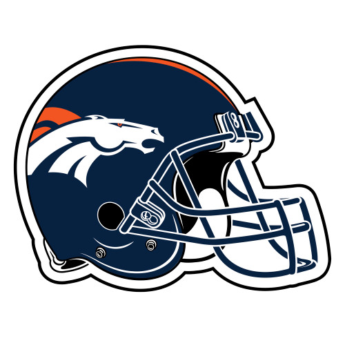 Denver Broncos Mascot Mat - Helmet Bronco Head Primary Logo Navy