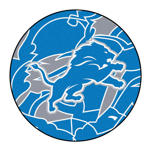 Detroit Lions NFL x FIT Roundel Mat NFL x FIT Pattern & Team Primary Logo Pattern