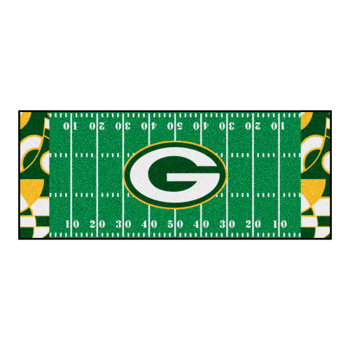 Green Bay Packers NFL x FIT Football Field Runner NFL x FIT Pattern & Team Primary Logo Pattern