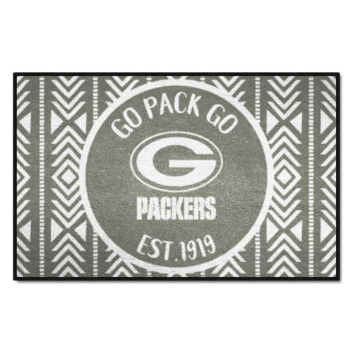 Green Bay Packers Southern Style Starter Mat G Primary Logo Gray