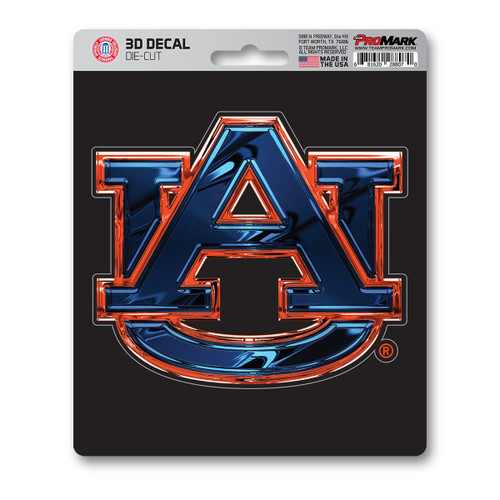 Auburn Tigers 3D Decal "AU" Logo