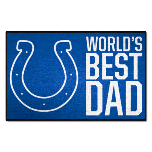 Indianapolis Colts Starter Mat - World's Best Dad Colts Primary Logo Blue